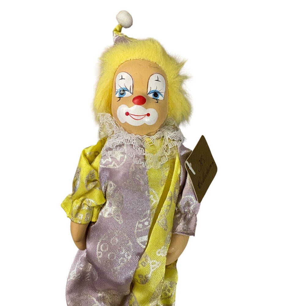 Lot of 3 Vintage K’s Collection Clown Dolls – Colorful Outfits – Circus Collecti - Picture 6 of 8